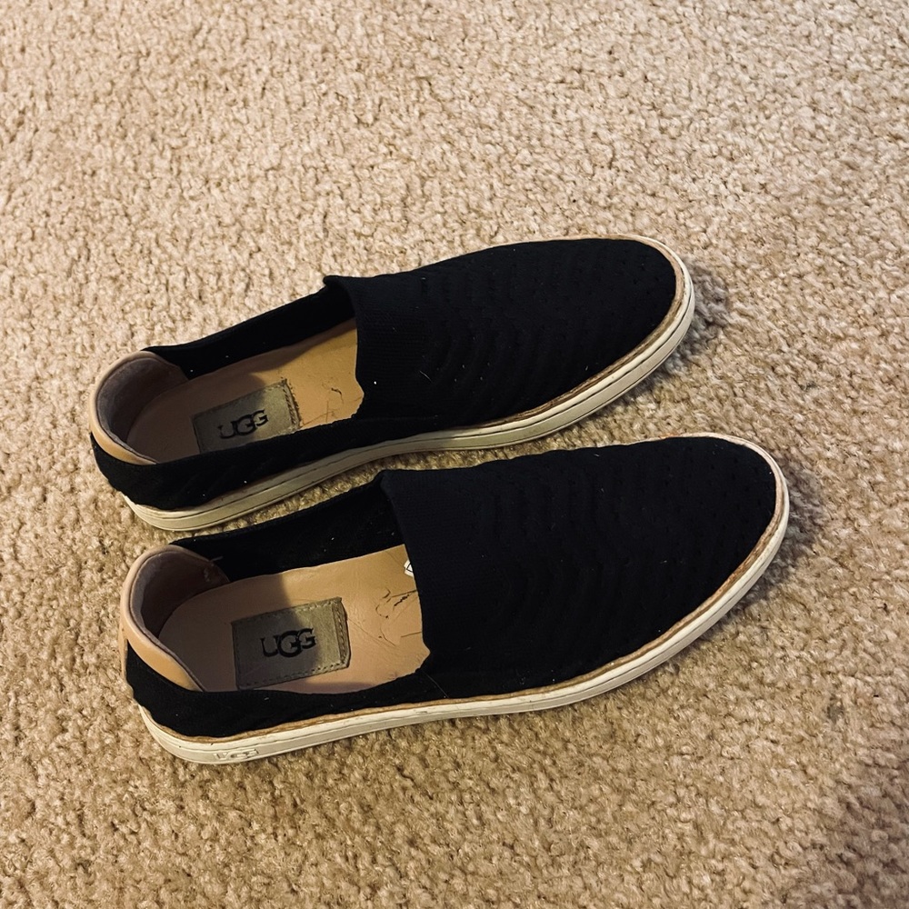 UGG black slip on shoes 7.5.